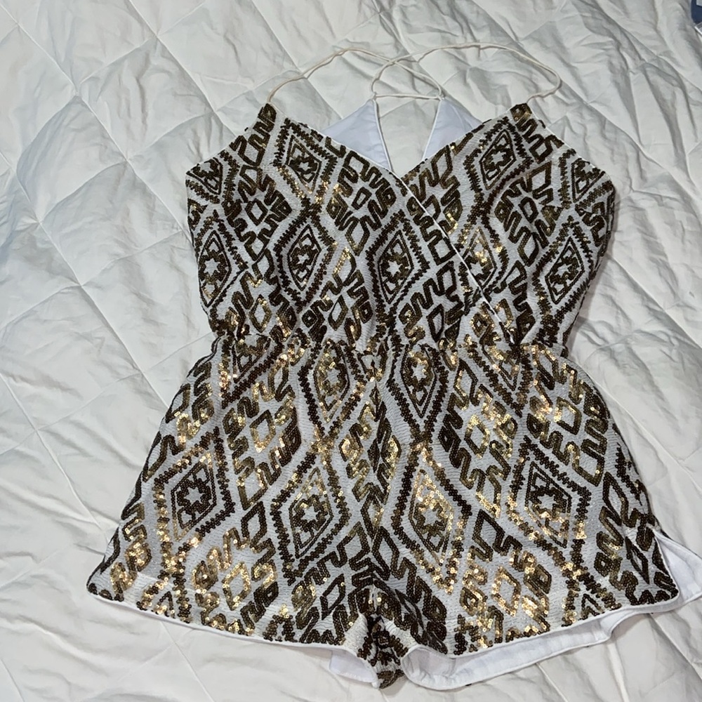 Saylor ‘Shellie’ Boho Sequin Romper - image 5